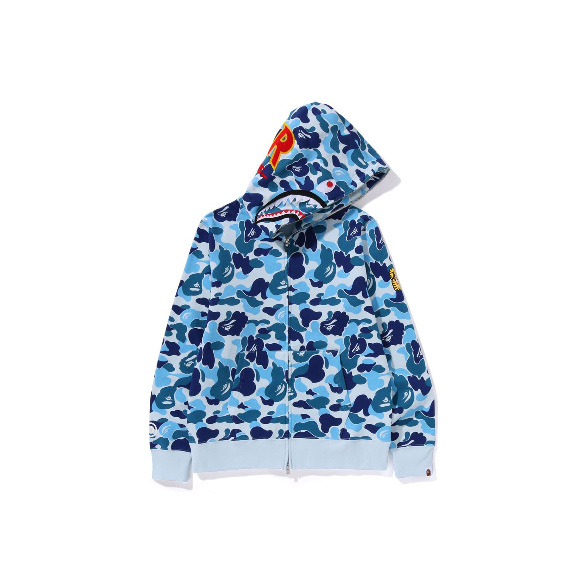 Bape Mens Camo Shark Full-Zip Hoodie – Extra Butter India
