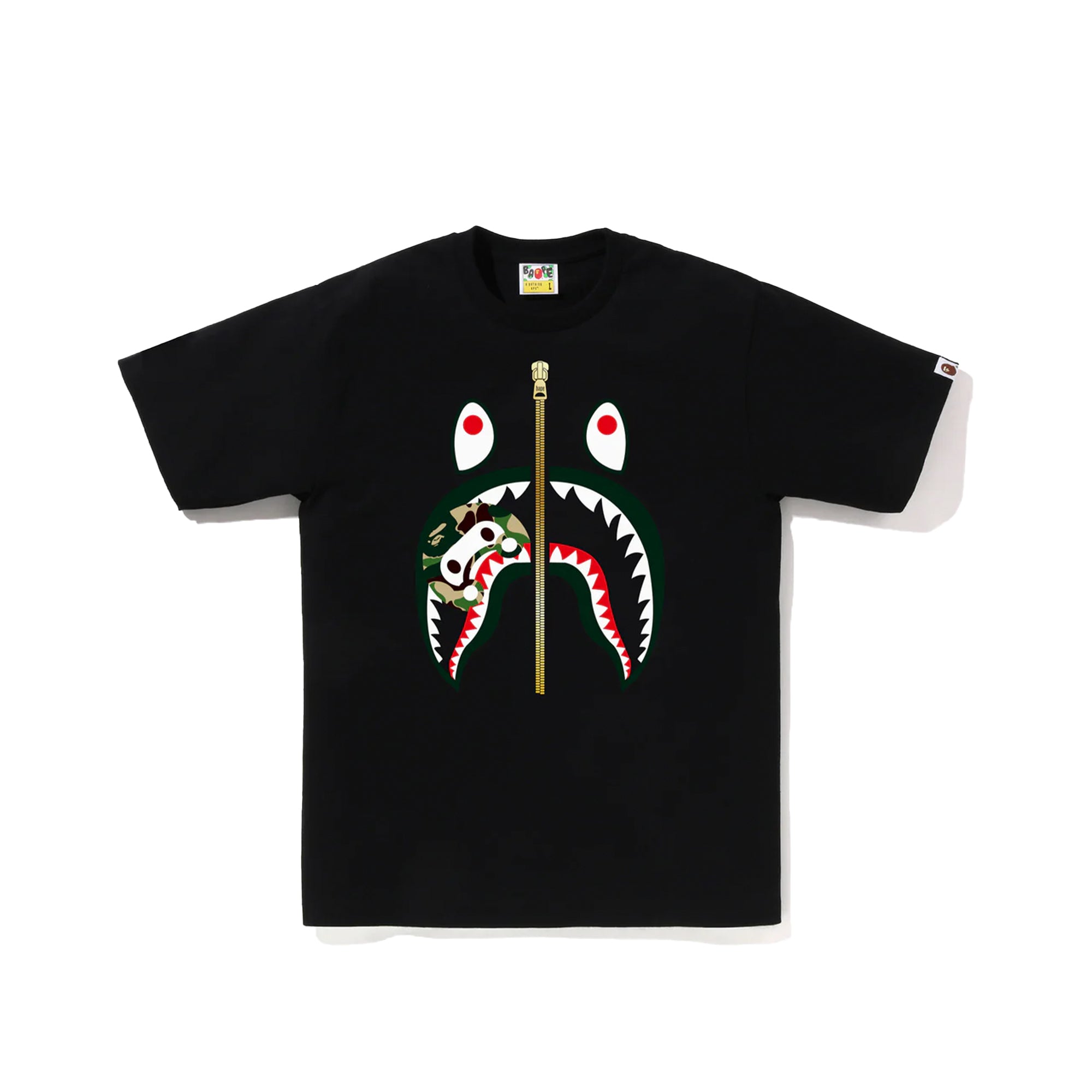 Tee Shirt Bape Logo Font A BATHING APE® Logo-graphic T-shirt Black