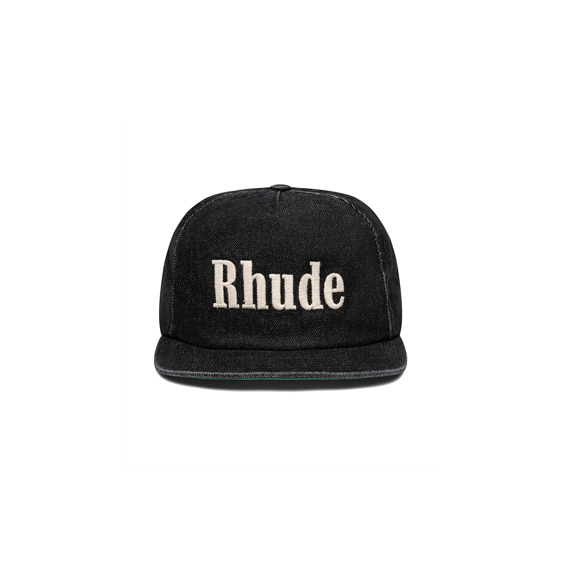 Rhude Unisex Denim Logo Hat Black - Main Image