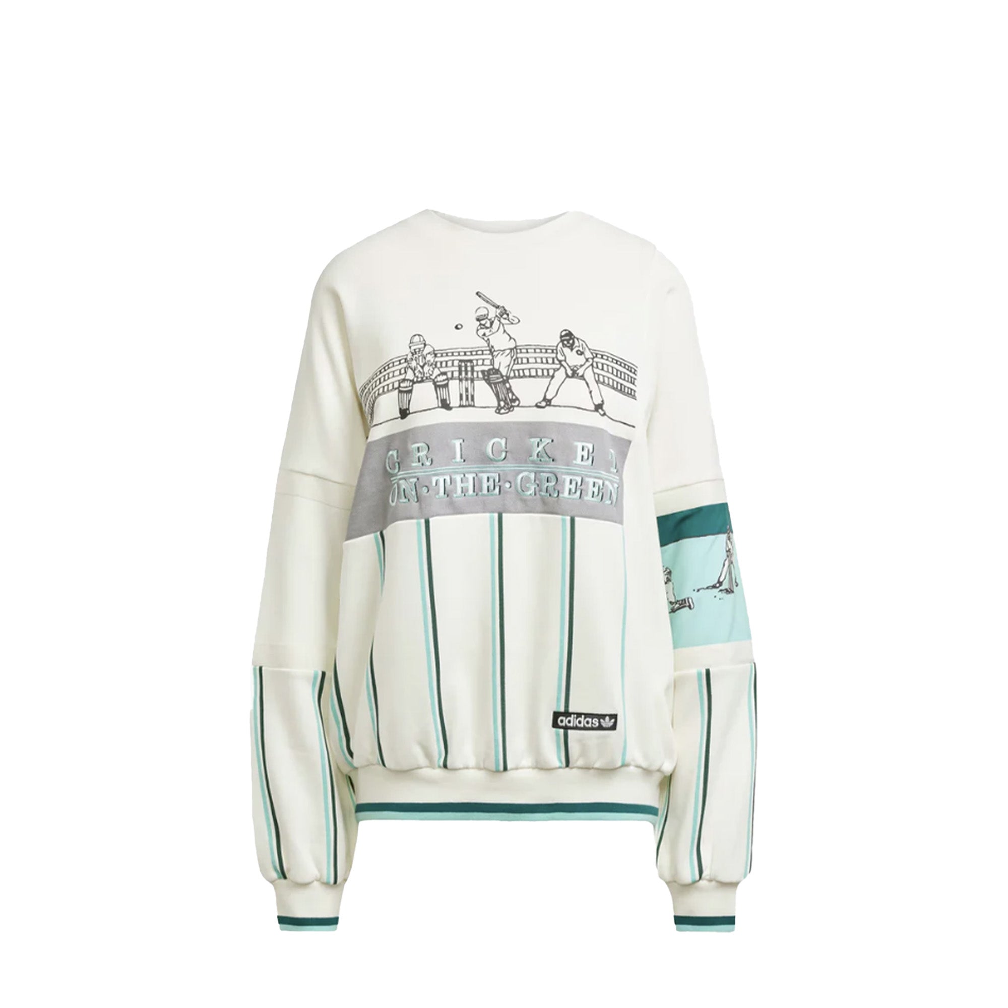 Adidas Womens Retro Cricket-Inspired Crew Sweatshirt