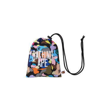 Bape Multi Camo NYC Logo Kinchaku Bag