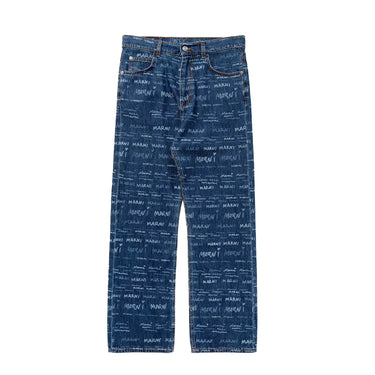 Marni Mens Mega Marni Print Denim Pants