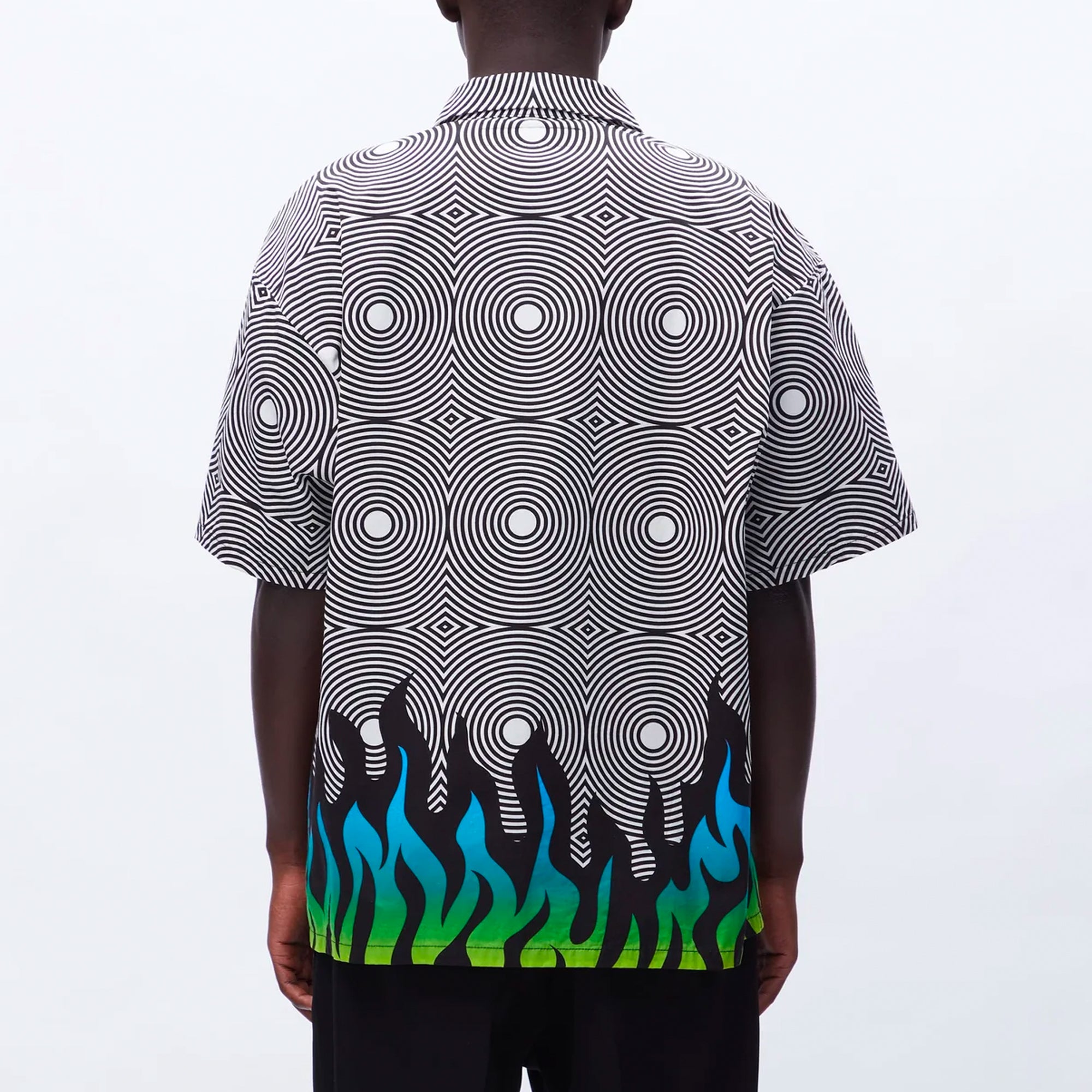 Neighborhood x DSC Mens Flame Pattern Shirt