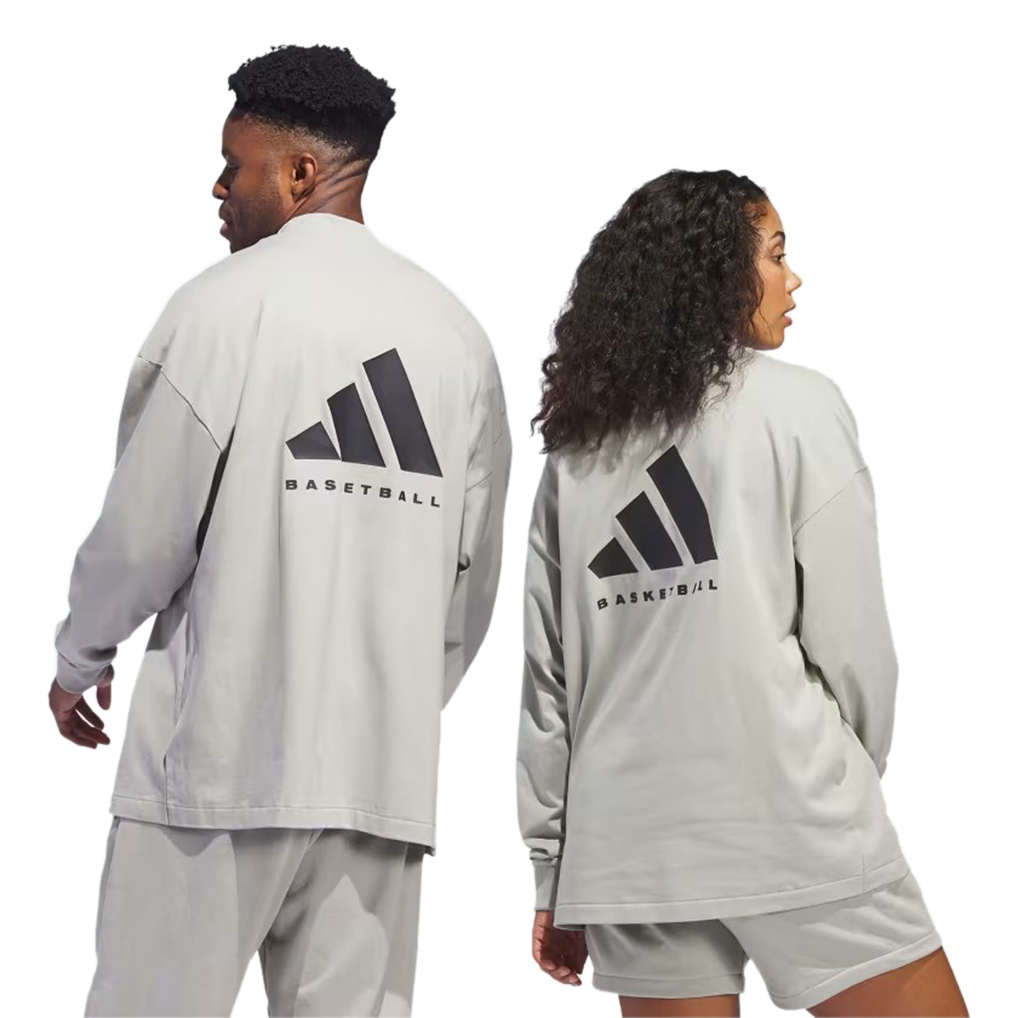 Adidas Basketball Long Sleeve Sesame Tee