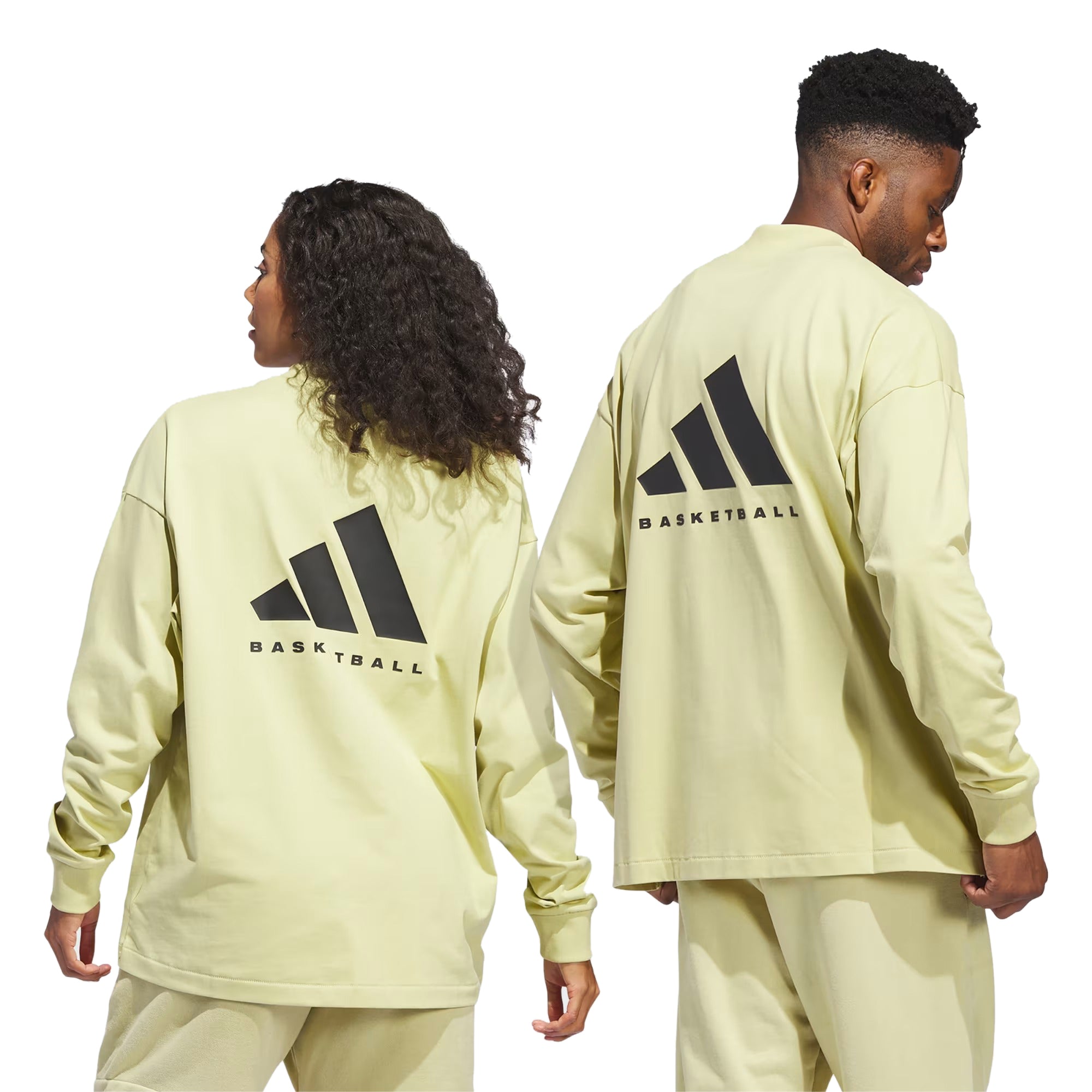 Adidas Basketball Long Sleeve Halo Gold Tee