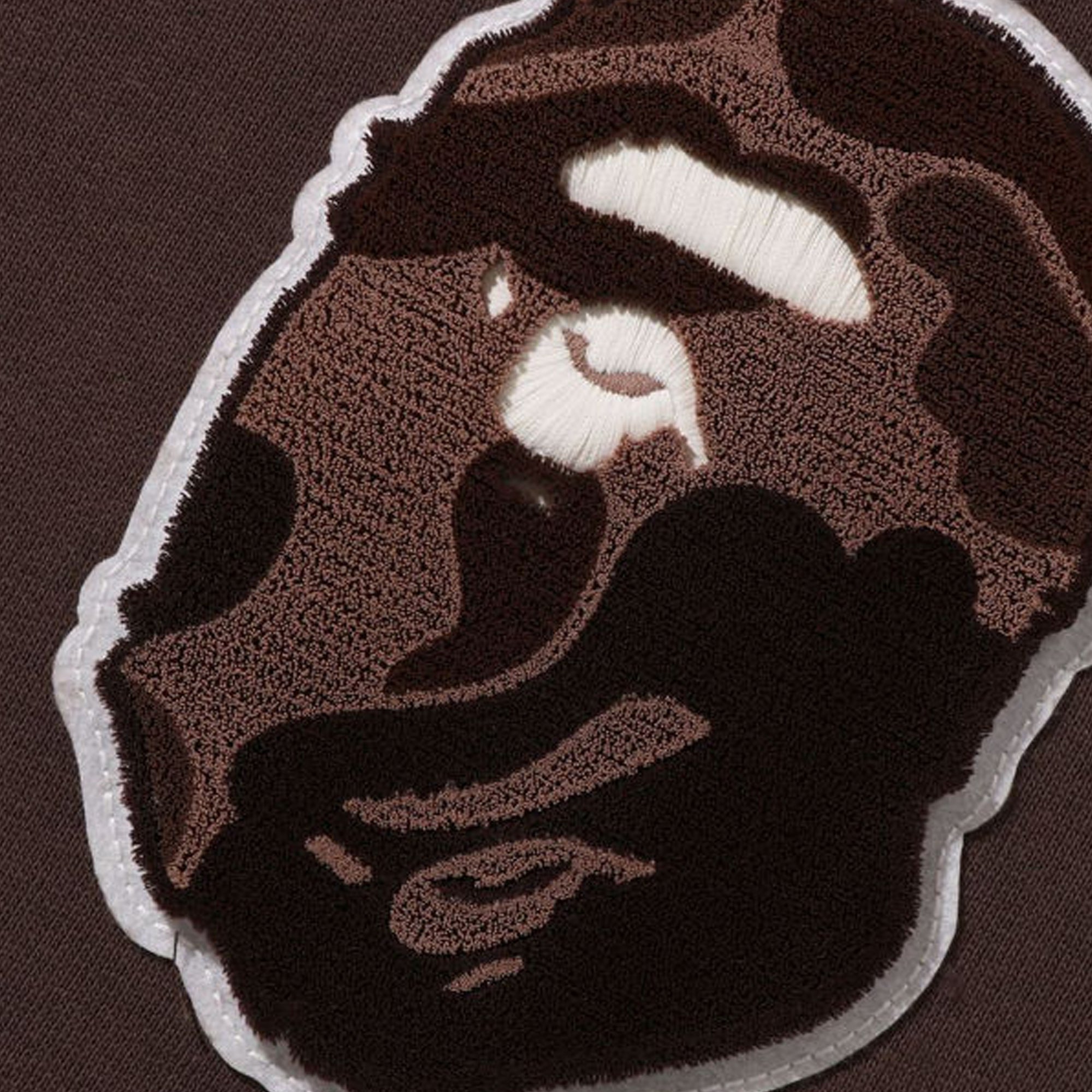 Bape Mens College Badges Brown Cardigan