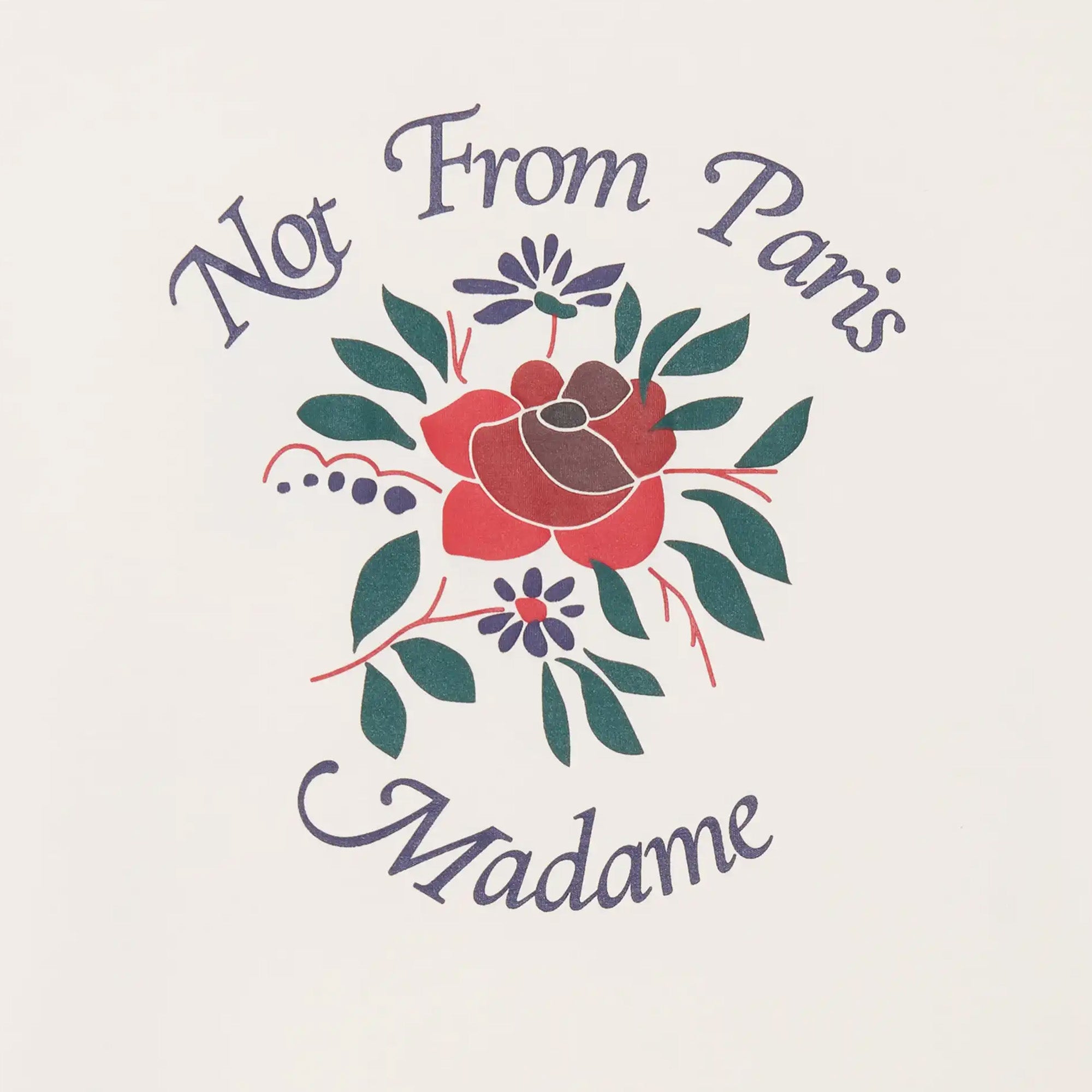 Drole de Monsieur Mens Le Slogan Fleurs Tee