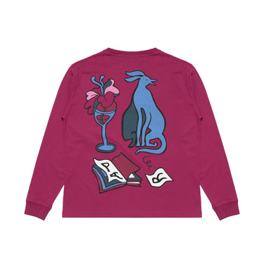 By Parra Wine and books long sleeve T-Shirt