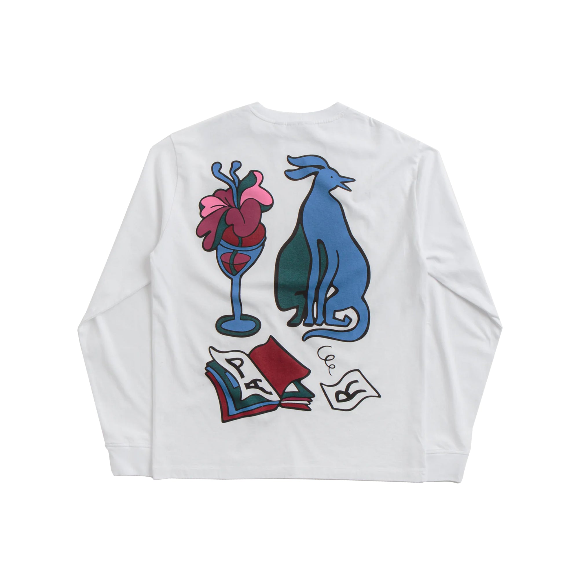 By Parra Unisex Wine and books long sleeve Tee