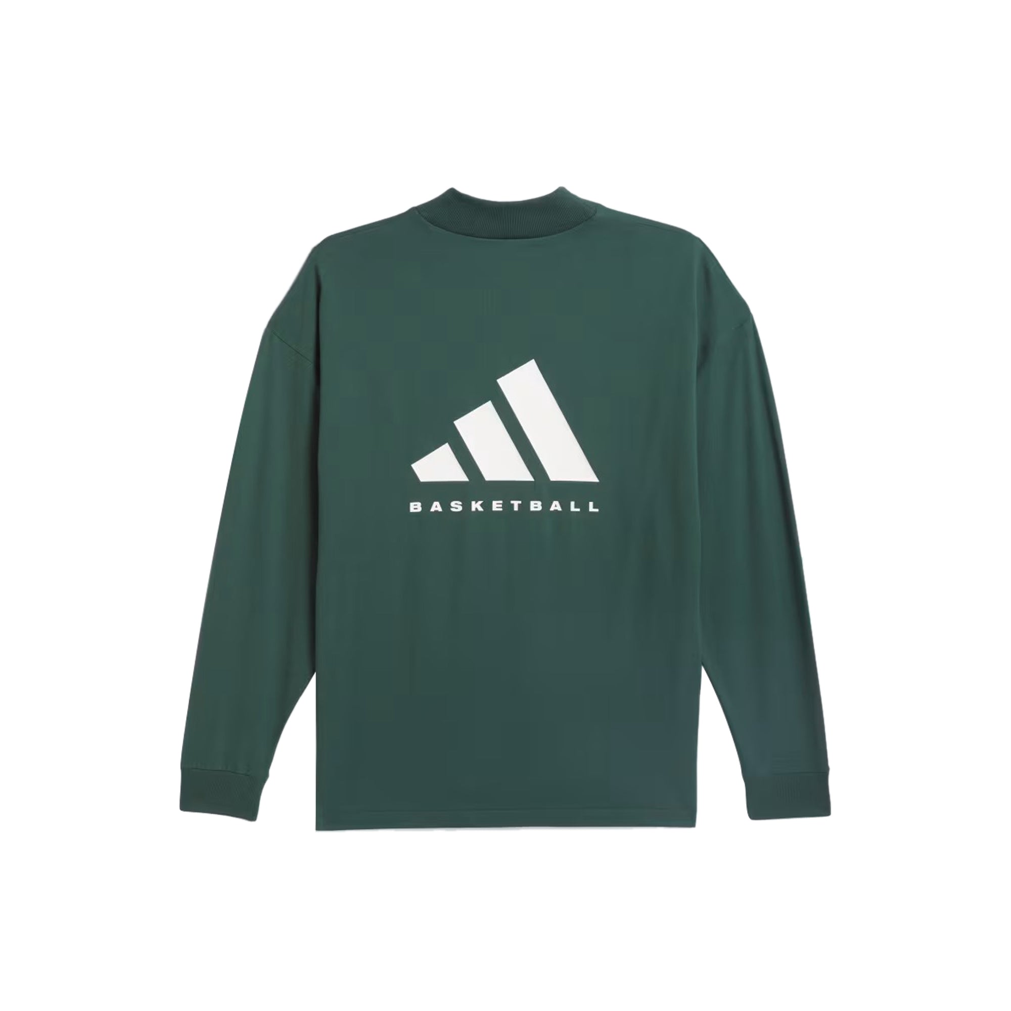 Adidas Basketball Long Sleeve Mineral Green Tee