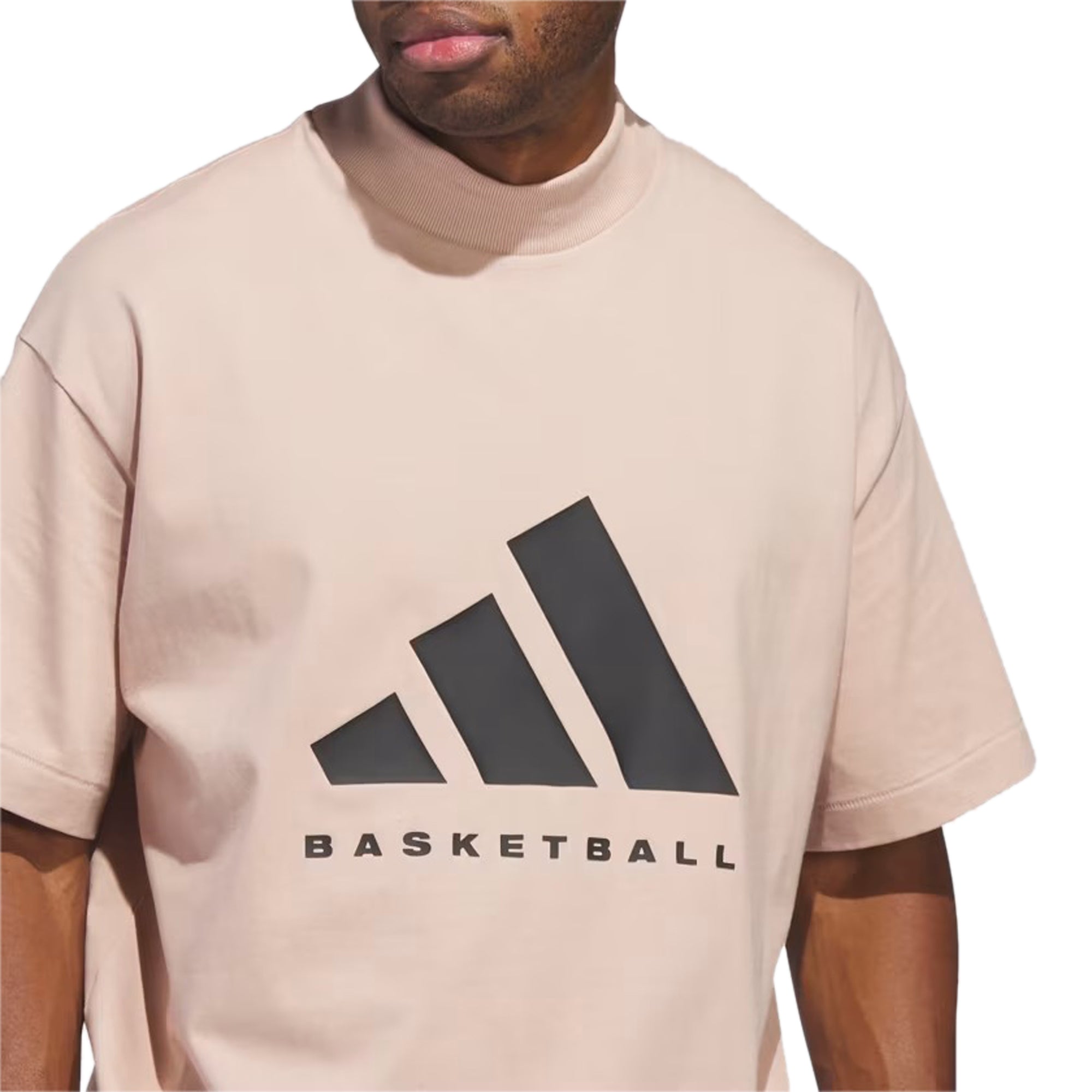 Adidas Mockneck Basketball Ash Pearl Tee