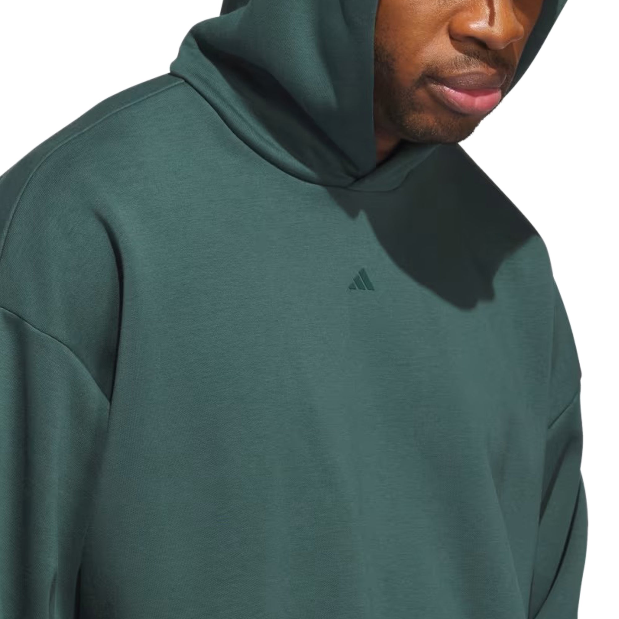 Adidas Fleece Basketball Mineral Green Hoodie