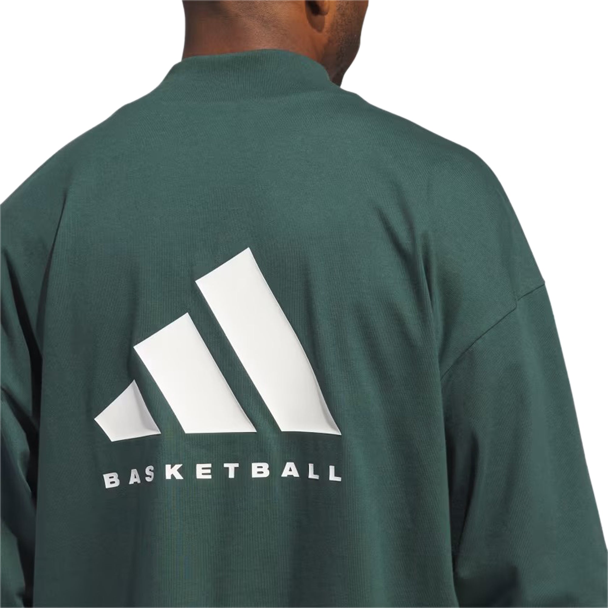 Adidas Basketball Long Sleeve Mineral Green Tee