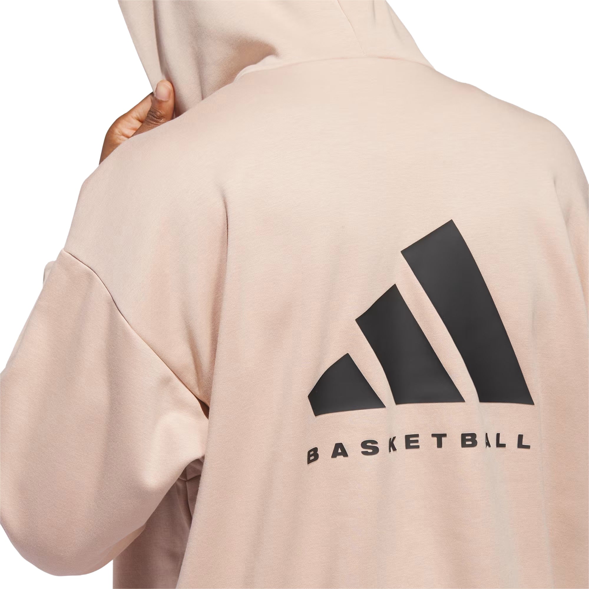 Adidas Fleece Basketball Ash Pearl Hoodie