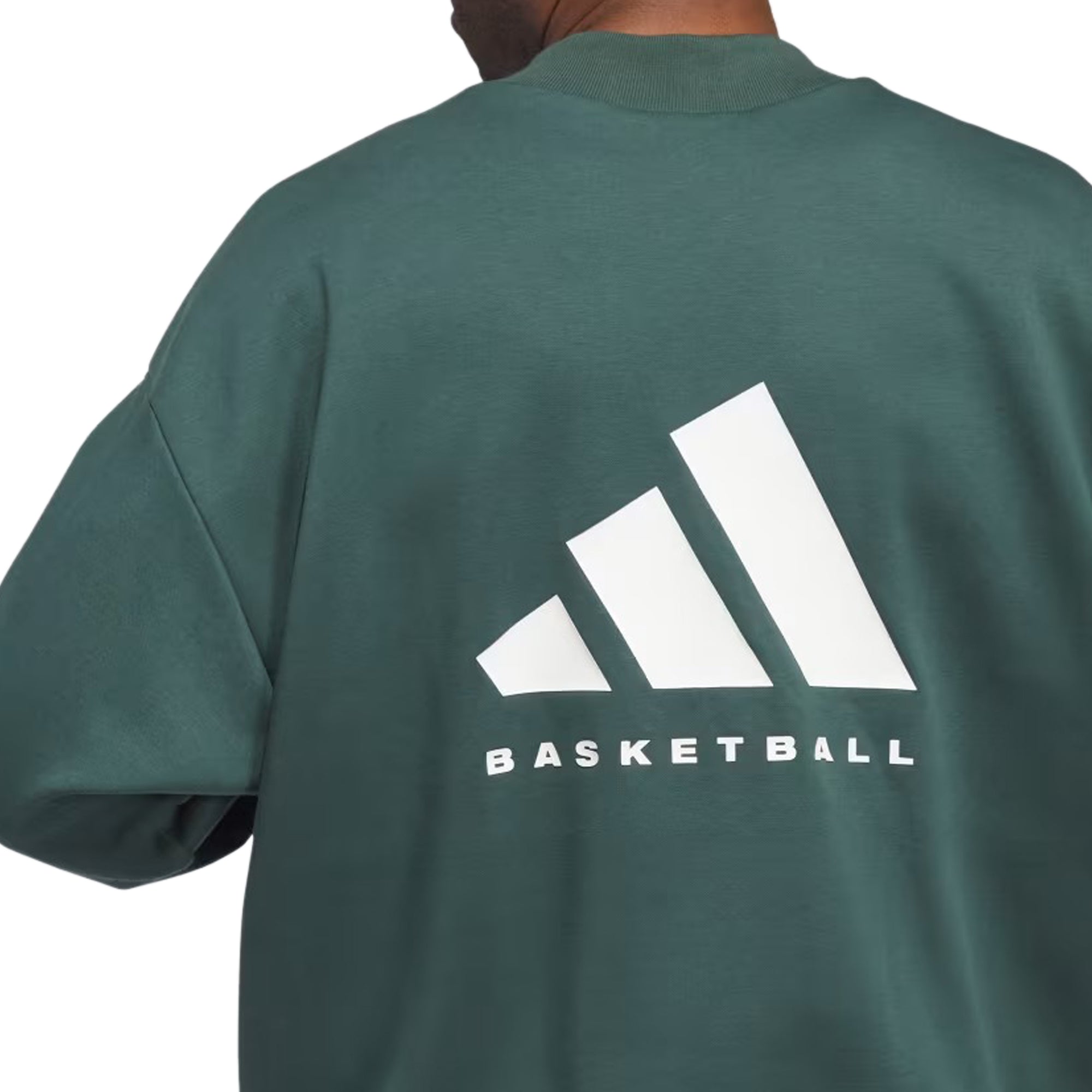 Adidas Basketball Mineral Green Crew Sweatshirt