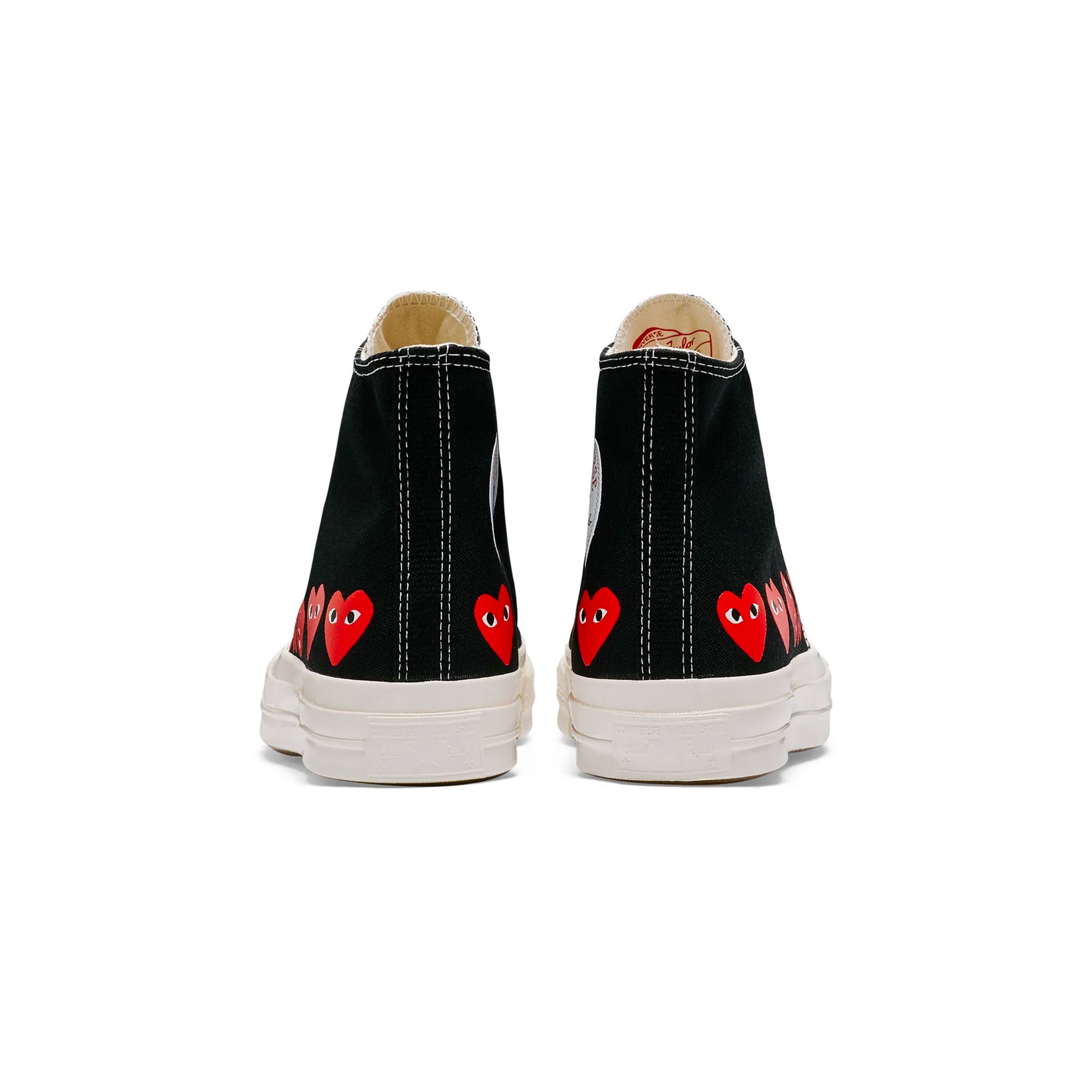 Comme des Garcons PLAY x Converse Unisex Chuck 70 Hi Multi Heart Shoes