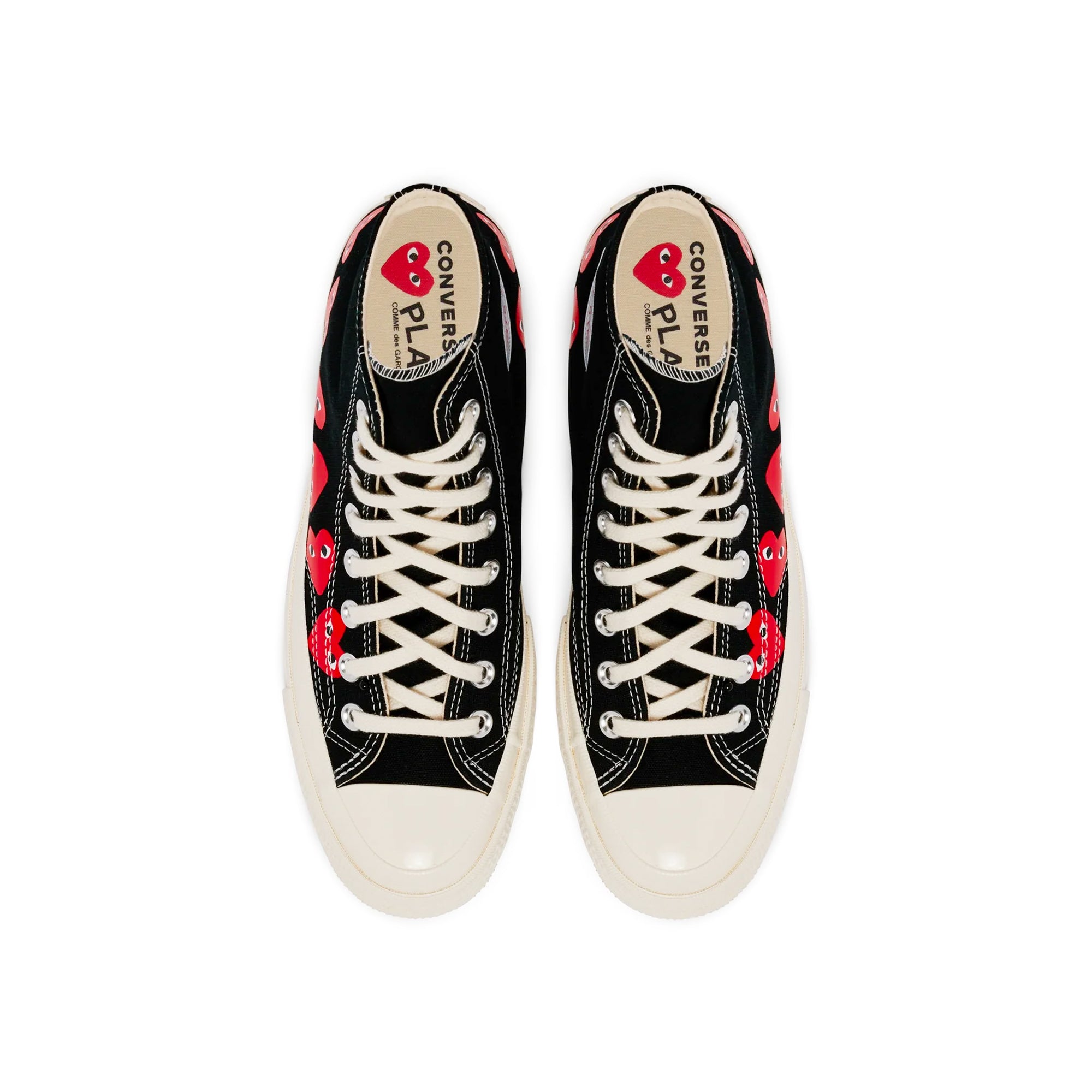 Comme des Garcons PLAY x Converse Unisex Chuck 70 Hi Multi Heart Shoes