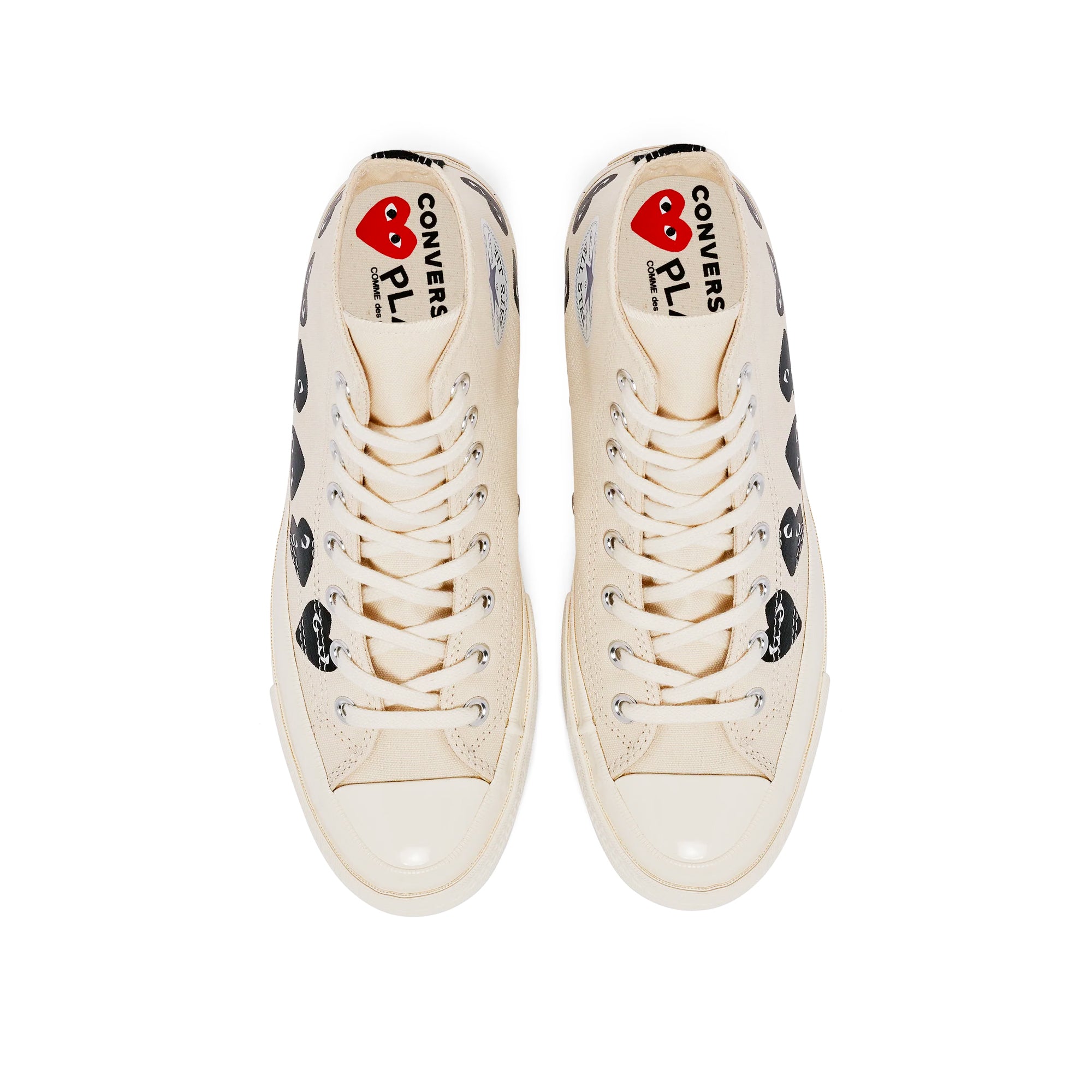 Comme des Garcons PLAY x Converse Unisex Chuck 70 Hi Multi Heart Shoes