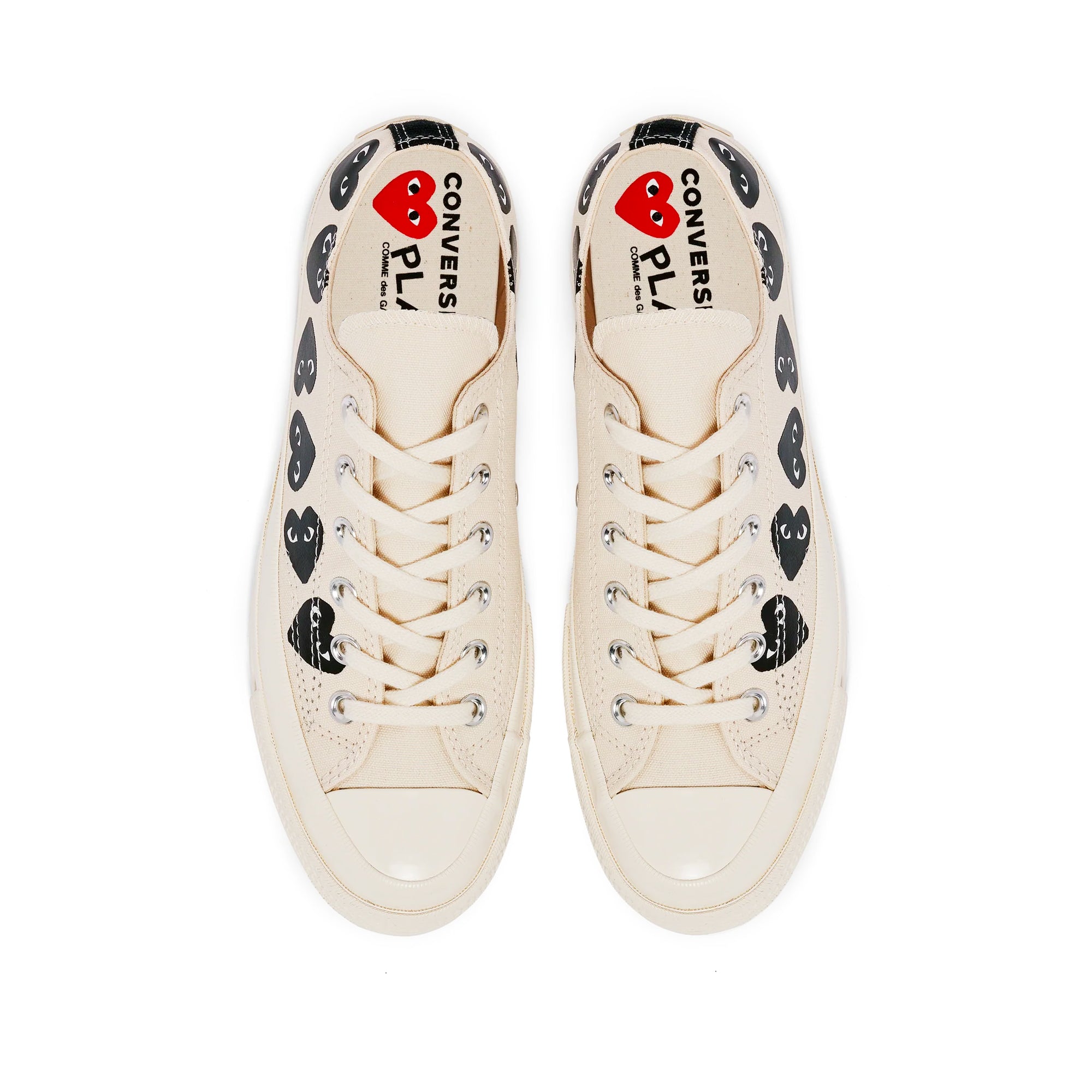 Comme des Garcons PLAY x Converse Unisex Chuck 70 Low Multi Heart Shoes