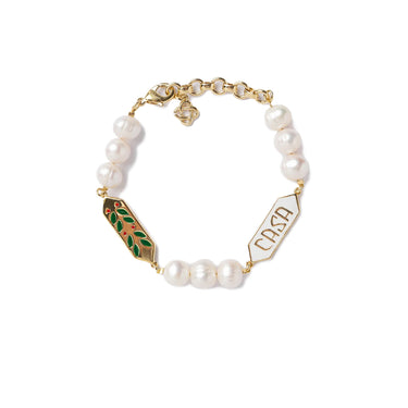 Casablanca Unisex Laurel Pearl Bracelet