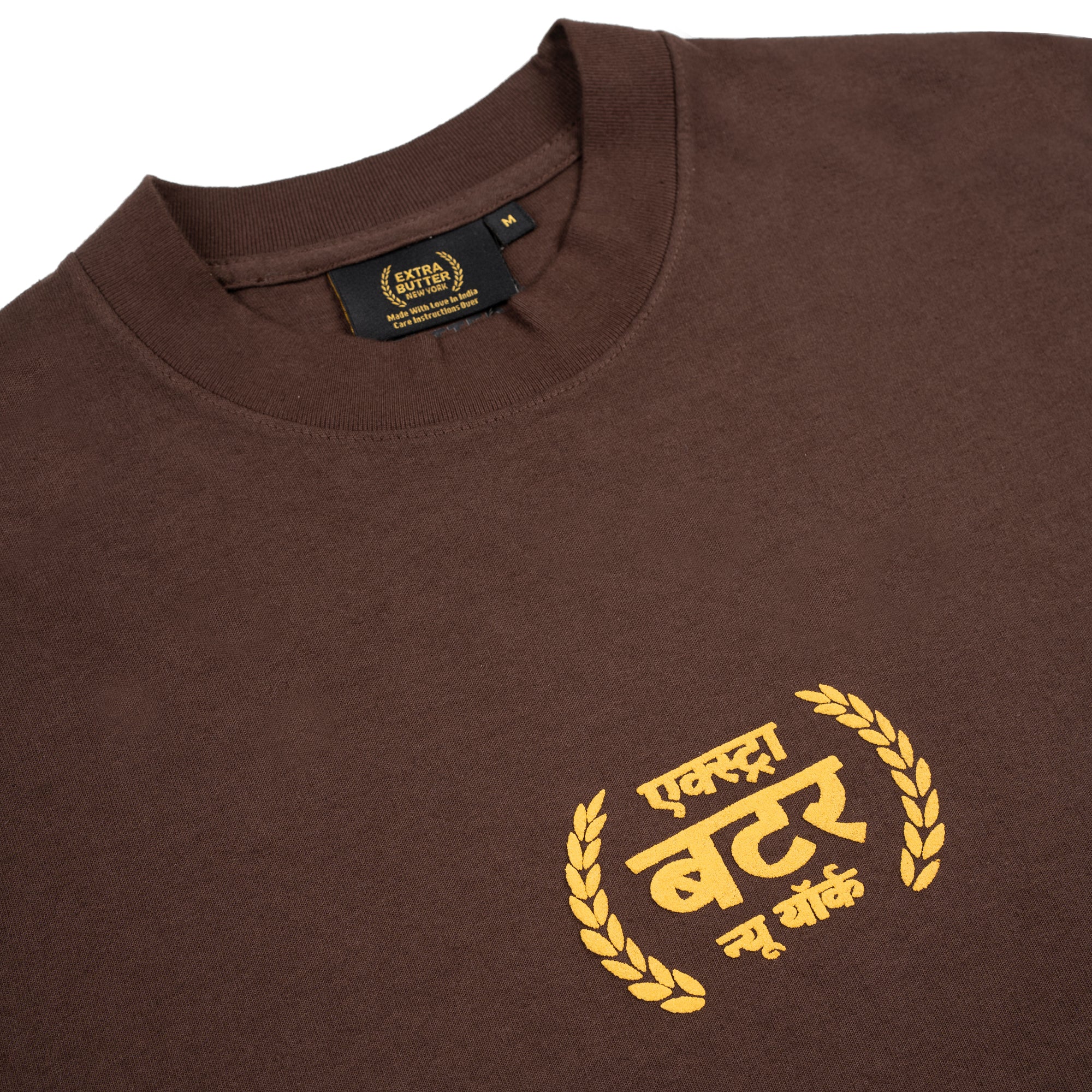 Extra Butter Official Selection Gold Puff  Print Brown Tees