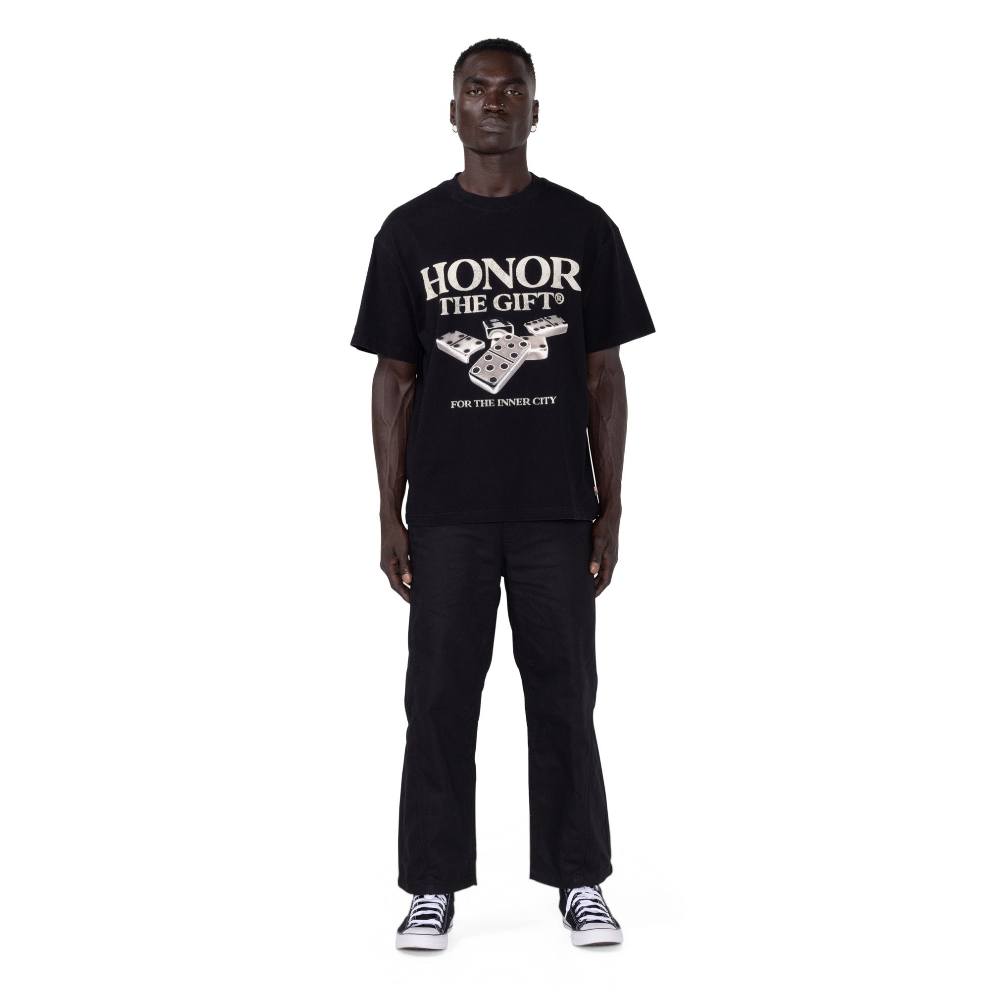 Honor the Gift Mens Dominos Black Tee