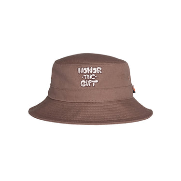 Honor the Gift Unisex Script Brown Bucket Hat