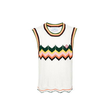 CasaBlanca Unisex Chevron Lace Vest