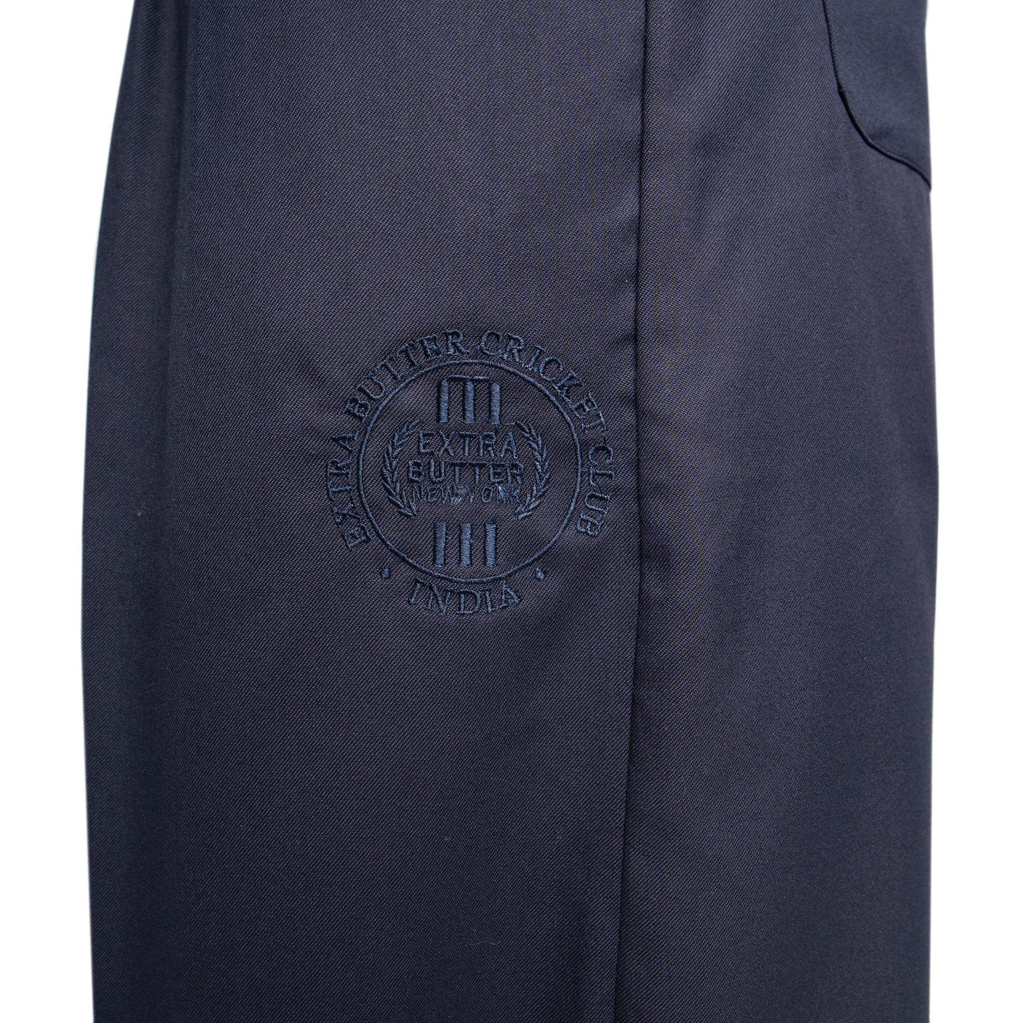 KARL LAGERFELD x CARA DELEVINGNE - TUXEDO PANTS - UNISEX - Trousers - dark  blue/dark brown - Zalando.de