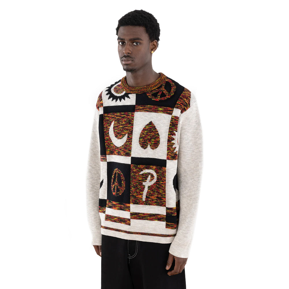 Patta Mens Jacquard Crayon Knitted Sweater