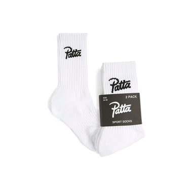 Patta Script Logo Sport White Socks