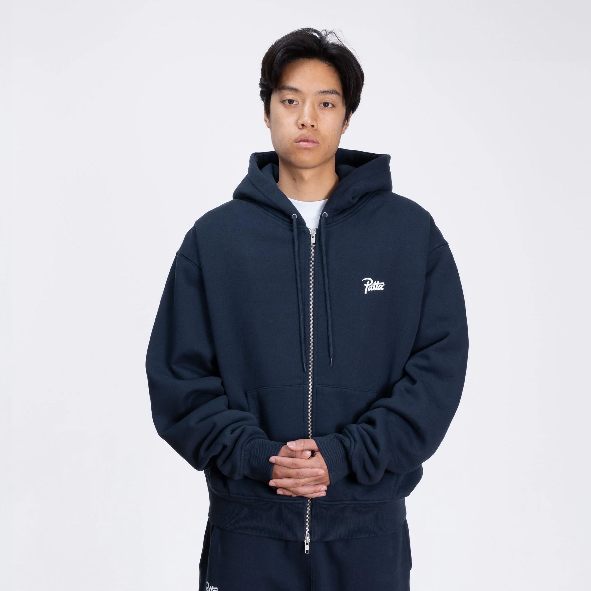 Patta Mens Classic Zip Up Hooded Sweater