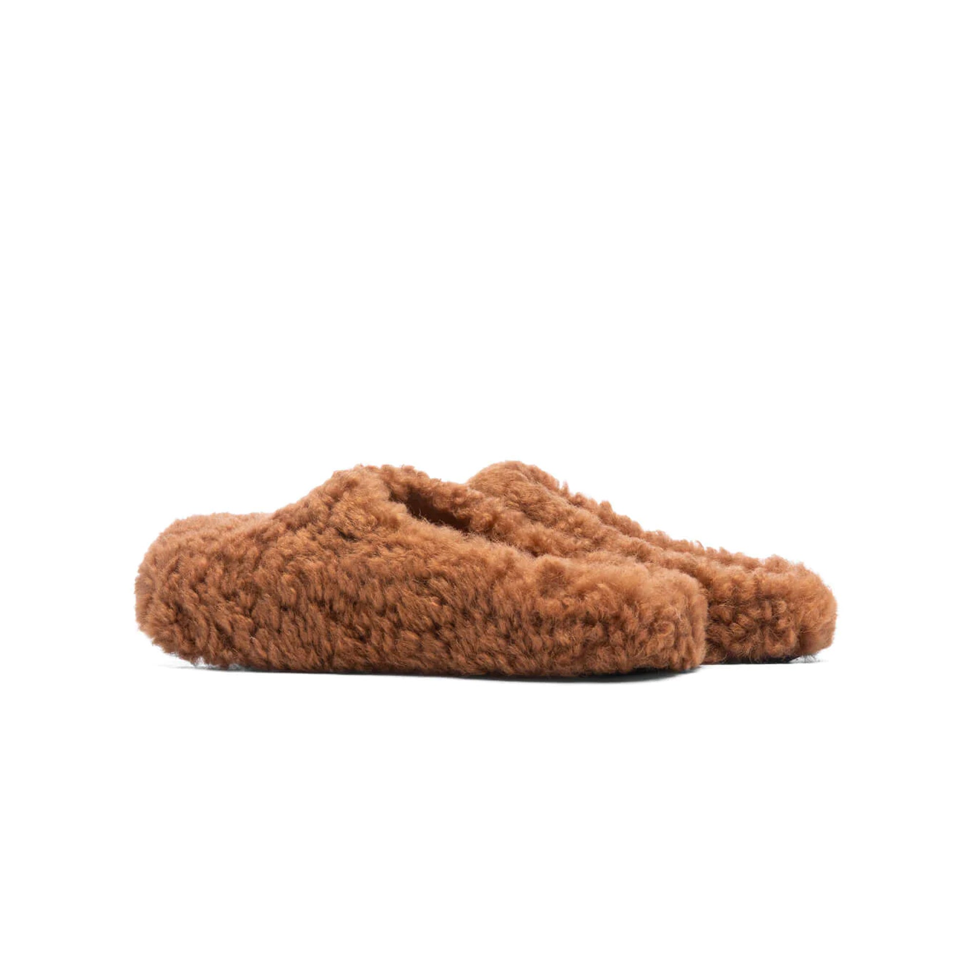 Marni Mens Long Hair Fussbett Sabot Caramel Mules