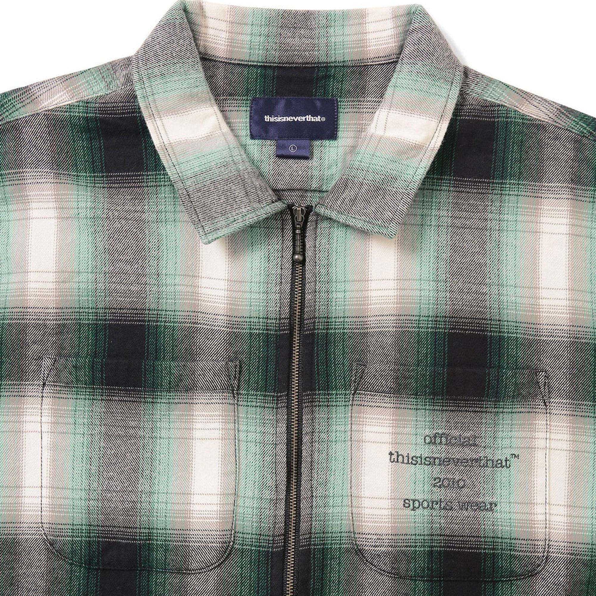 Thisisneverthat Mens Flannel Zip Shirt