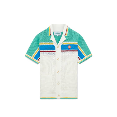 CasaBlanca Unisex Crochet Effect Tennis Shirt