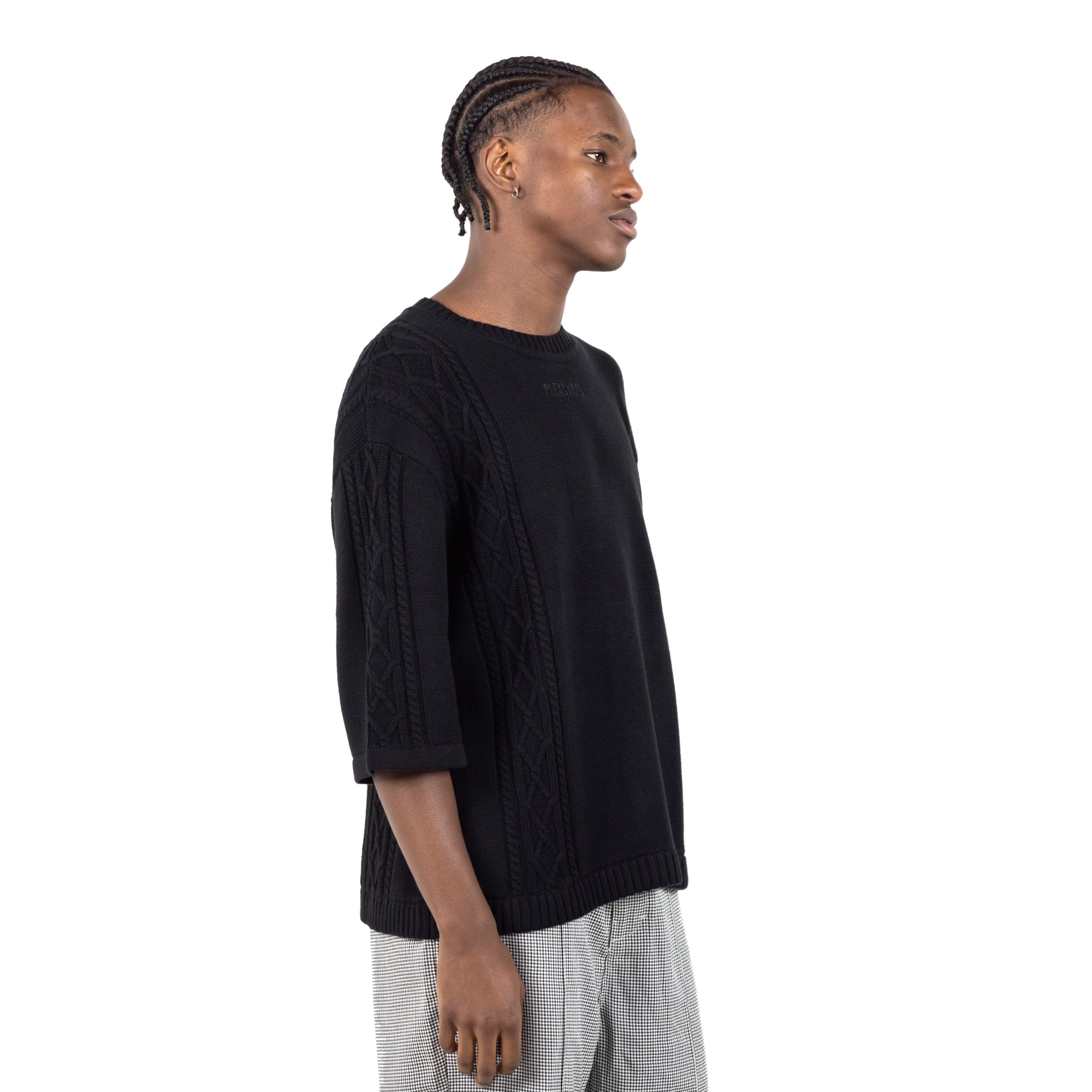 Pleasures Mens Charlie Mock Neck Knit Shirt