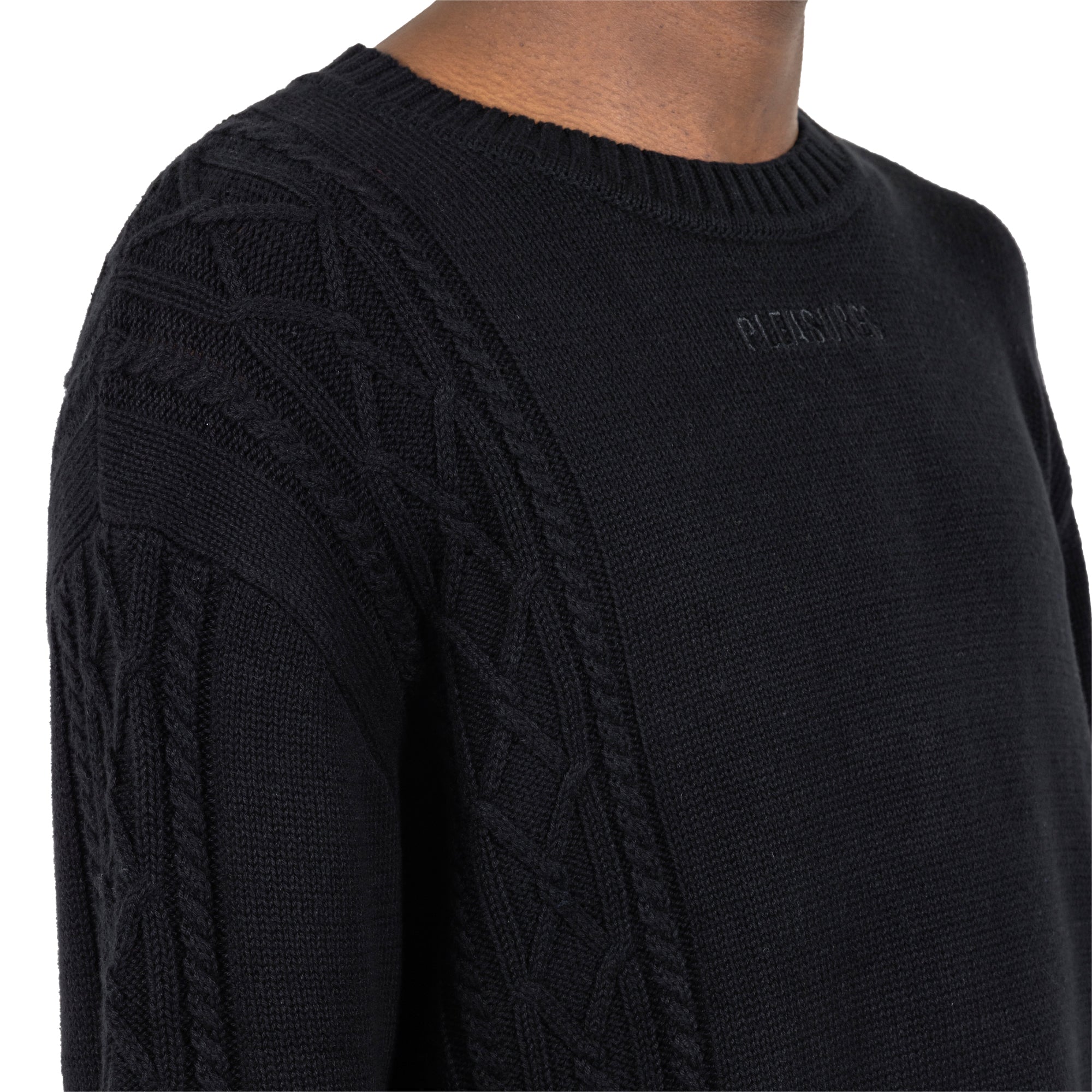 Pleasures Mens Charlie Mock Neck Knit Shirt