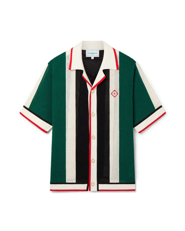 CasaBlanca Striped Mesh Shirt