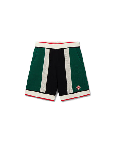 CasaBlanca Striped Mesh Shorts